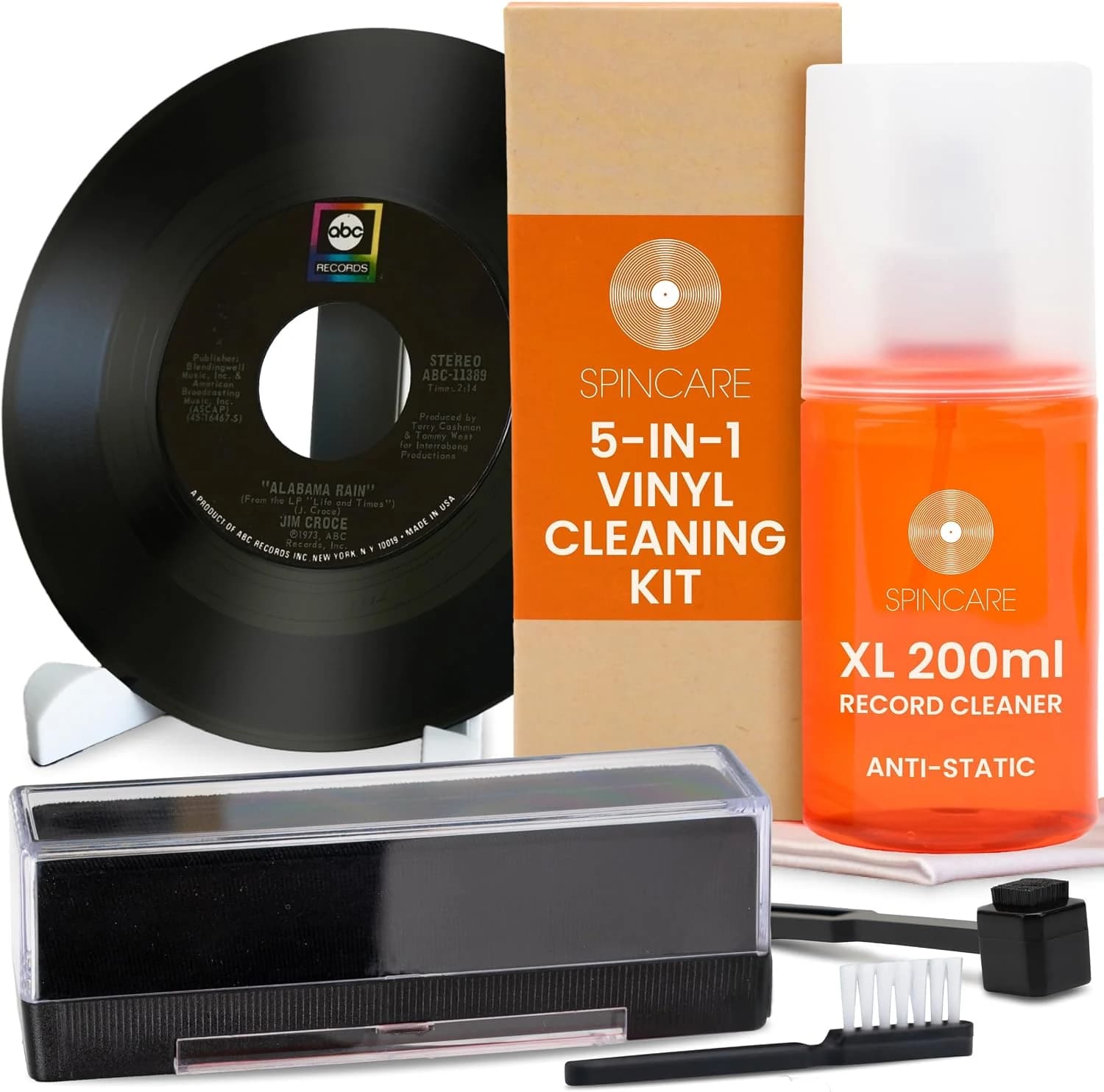 SPINCARE Kit de Limpieza XL 5-en-1 para Discos de Vinilo