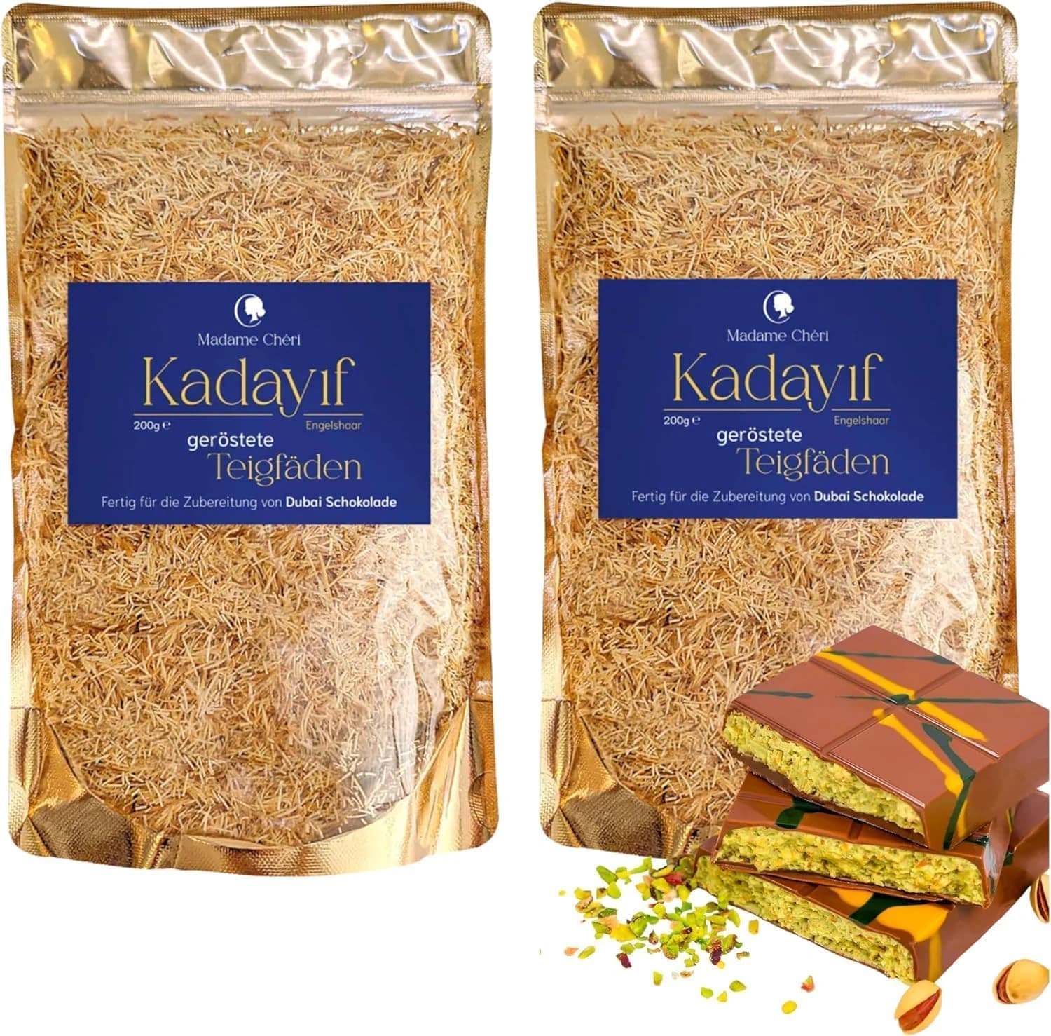 TLT FOODS - Kadayif Pack 2 Unidades x 200g | Masa Fina Crujiente para Choco Dubai Viral, Baklava, Künefe, Postres Orientales y Recetas Creativas