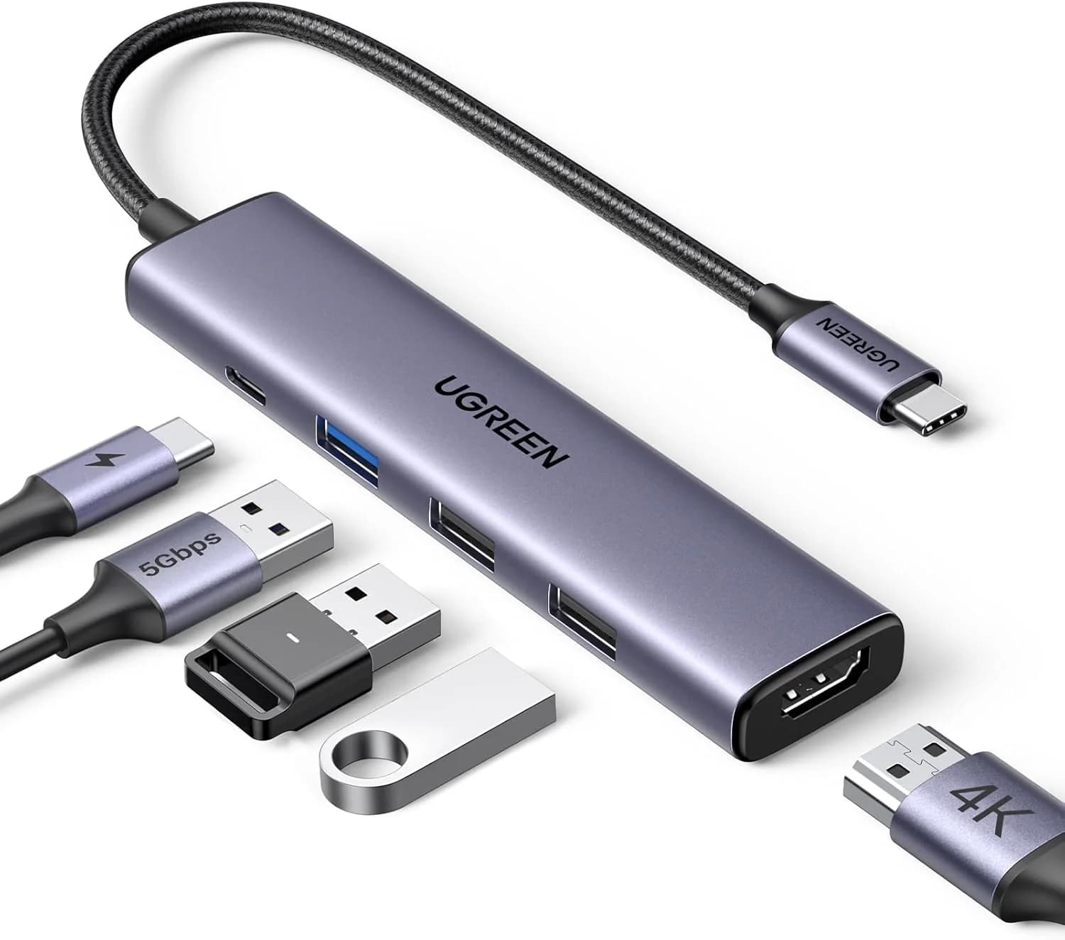 UGREEN Revodok Hub USB-C — HDMI, Ethernet, PD