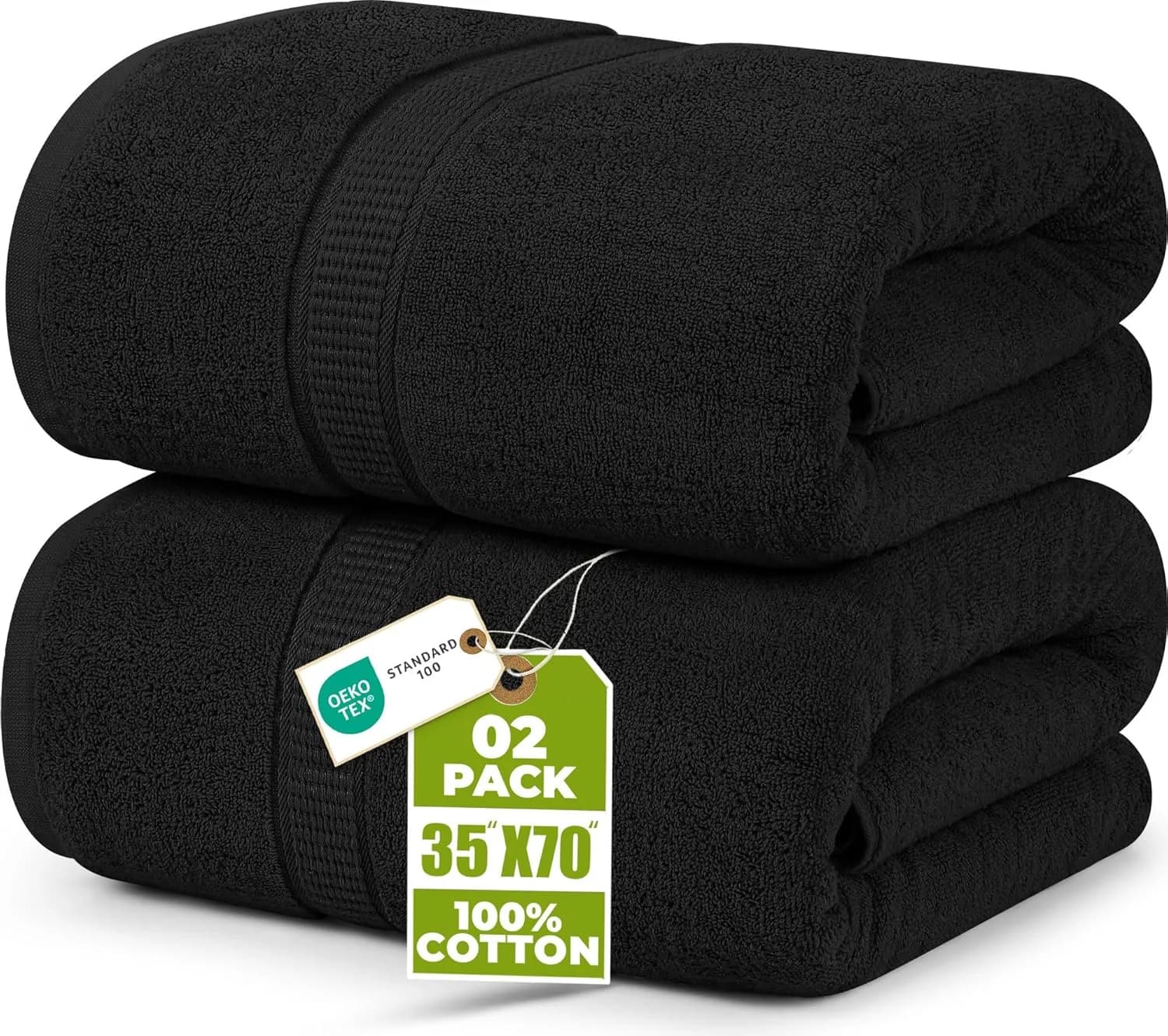 Utopia Towels Pack de 2 Toallas Jumbo 90x180cm — 100% Algodón Ring Spun