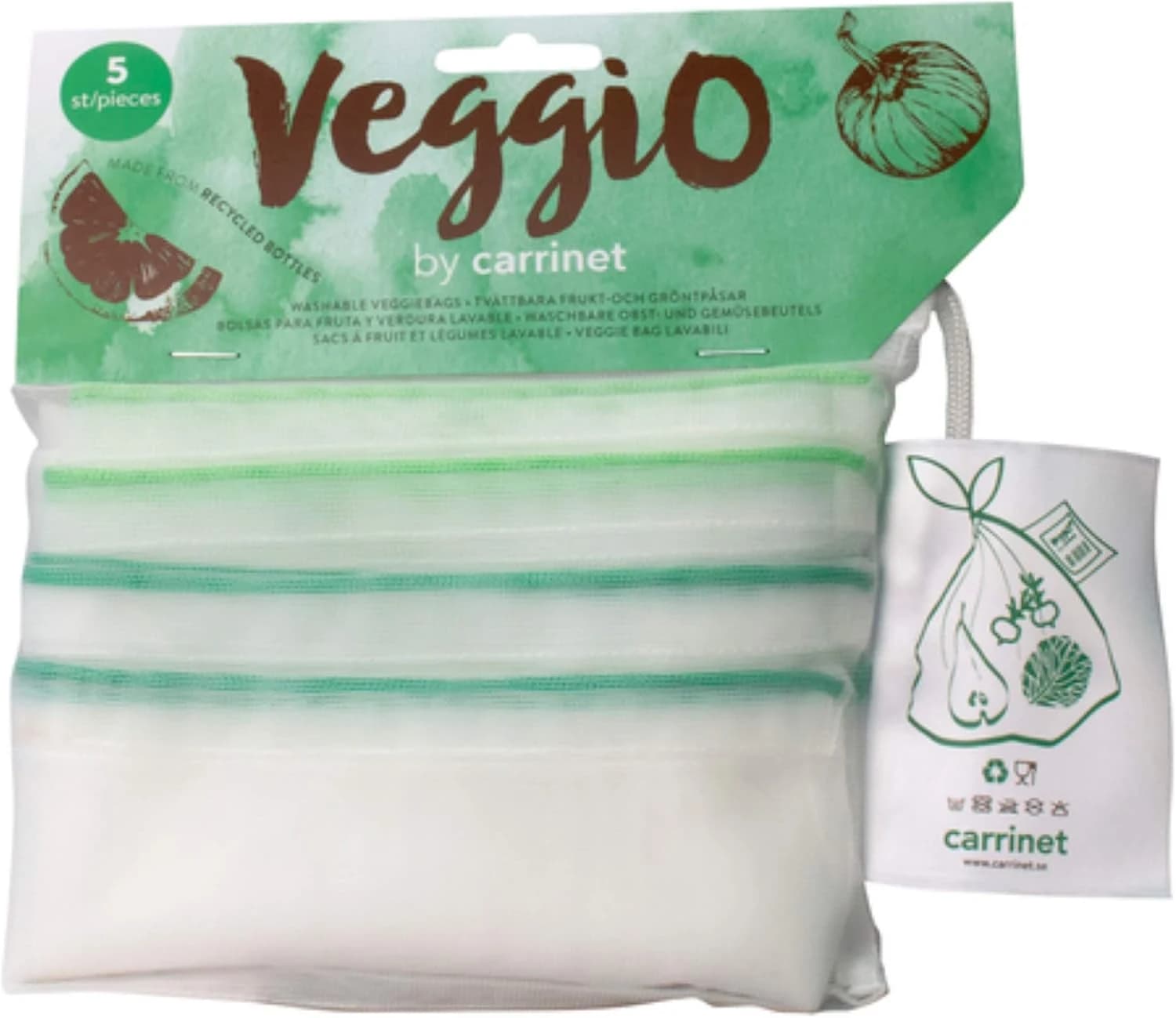 Veggio Reutilizable Veggiobags, Pack de 5