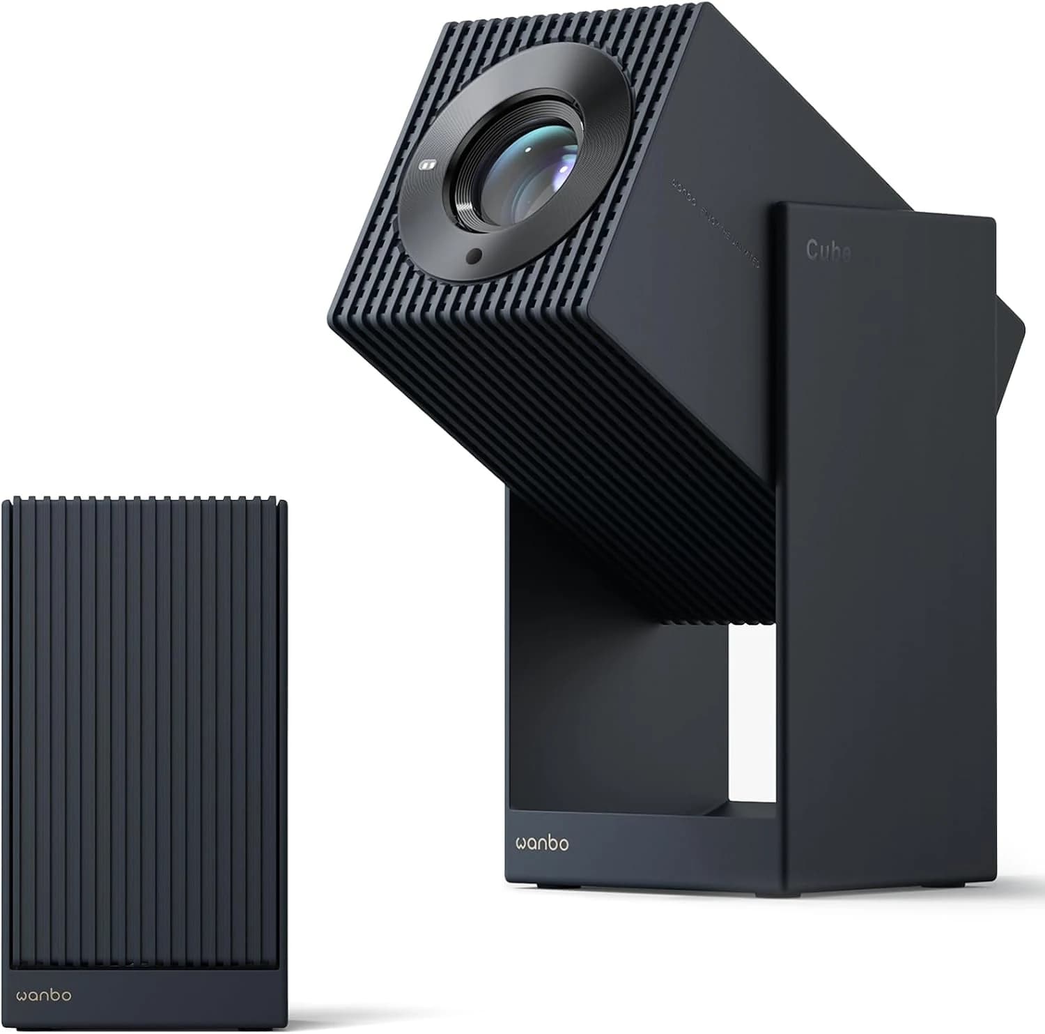 WANBO Cube 2S Proyector Portátil, VIDAA Smart TV, 1080P 500ANSI, HDR10, 8W Dolby Audio con eArc, Auto Focus/Keystone, Gimbal 230°, WiFi Bluetooth, Control por Voz, Mini Proyector Cine en Casa/Exterior
